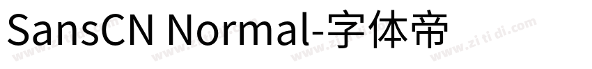 SansCN Normal字体转换